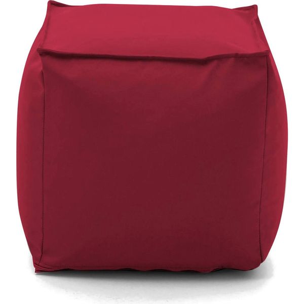 Talamo Italia Pouf Aron 45X45X45H Cm Rosso, Sfoderabile Rosso Italy-image