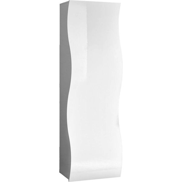 Dmora Armadio Multiuso 1 Anta Azalea 40X187.2H Cm Bianco Bianco Lucido, Un'anta 2 Vani Italy-image