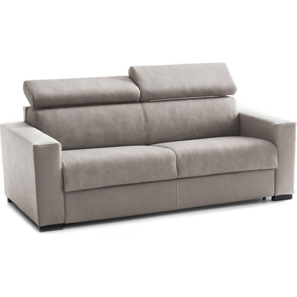 Talamo Italia Divano Letto 3 Posti Action 95X220 Cm Nero Tortora, Sfoderabile Contenitore Italy-image