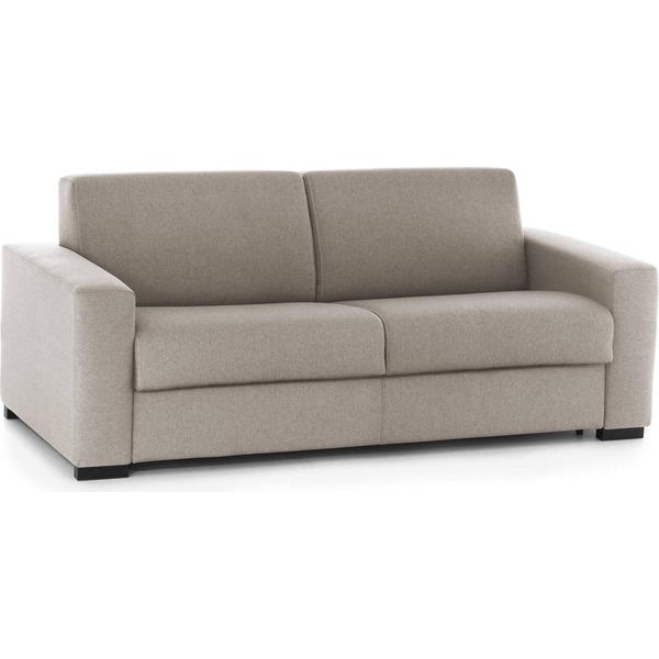 Talamo Italia Divano Letto 3 Posti Estia 95X220 Cm Nero Tortora, Sfoderabile Contenitore Italy-image