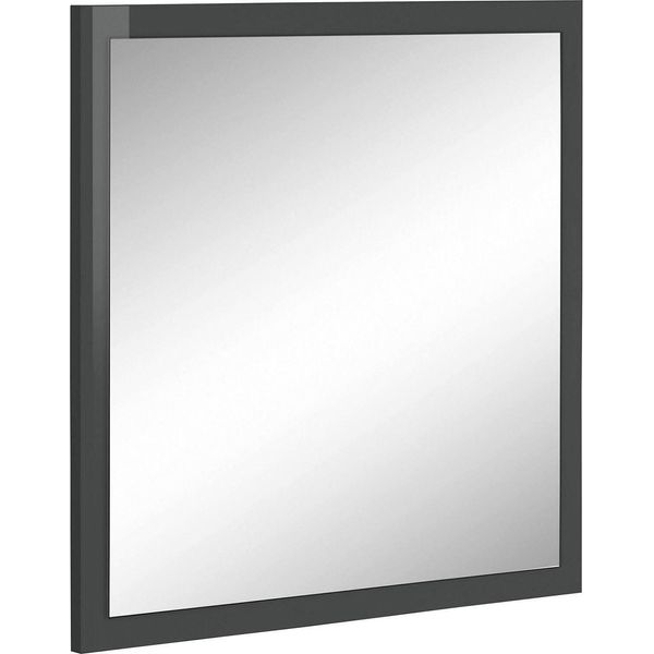 Dmora Specchio Lelia 2X60H Cm Nero Antracite, Modulabile Italy-image