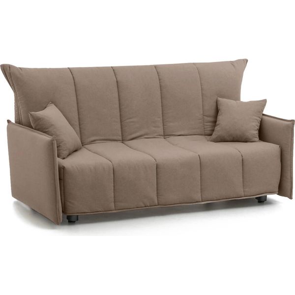 Talamo Italia Divano Letto 3 Posti Ardis 90X190 Cm Nero Tortora, Sfoderabile Lavabile Italy-image