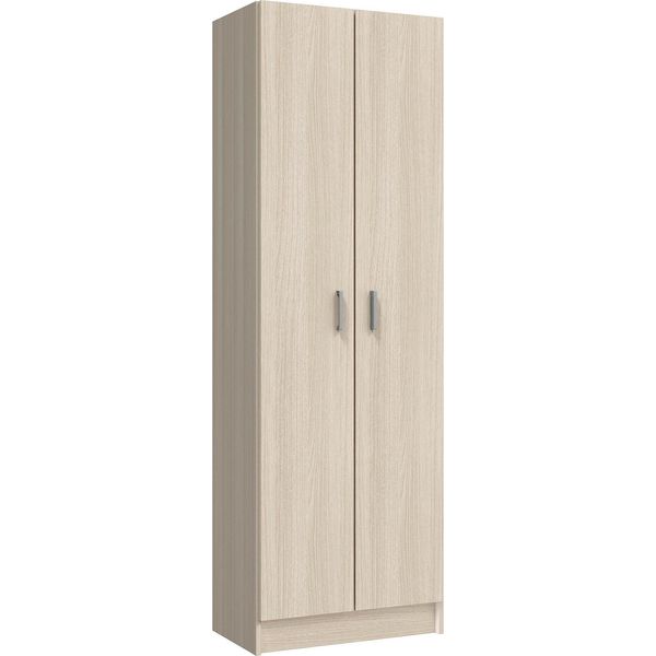 Dmora Armadio Multiuso 2 Ante Aragorn 37X180H Cm Marrone Rovere, 2 Ante 4 Vani-image