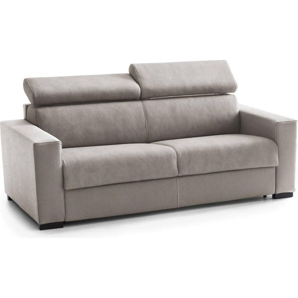 Talamo Italia Divano Letto 3 Posti Algo 95X200 Cm Nero Tortora, Sfoderabile Contenitore Italy-image