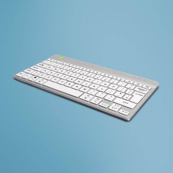 R-Go Tools Compact Break Rgocoukwlwh Tastatur Bluetooth Qwerty Uk Englisch Weiß (Rgocoukwlwh)-image