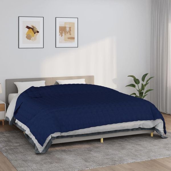 The Living Store Coperta Pesata Blu 235X290 Cm 11 Kg Tessuto-image