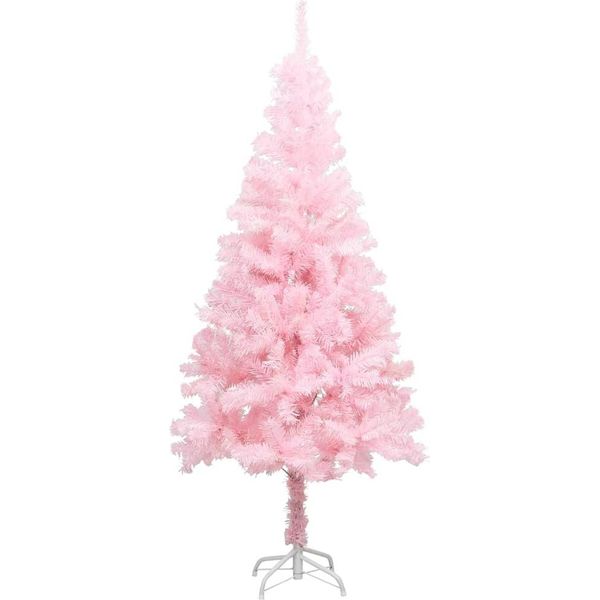 The Living Store Albero Di Natale Artificiale Con Supporto Rosa 180 Cm Pvc-image