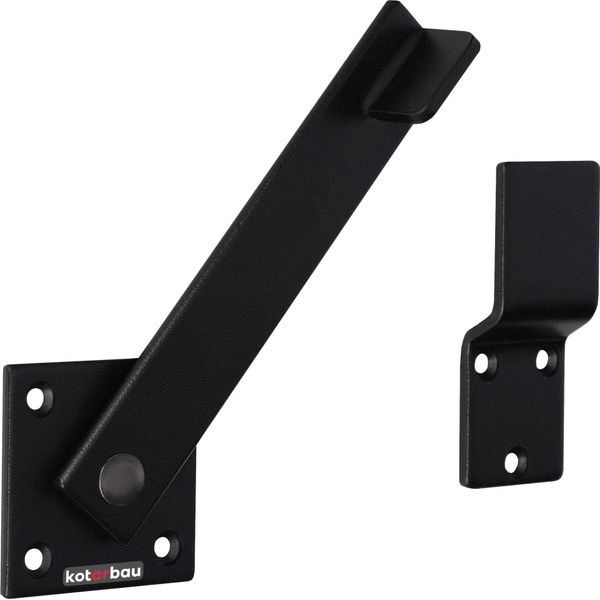 Kotarbau® Catenaccio Per Porta 5 X 15,5 Cm Catenaccio In Acciaio Verniciato A Polvere Catenaccio Nero Catenaccio Con Serratura Per Persiana Catenaccio Scorrevole Serratura Per Cancello Da Giardino Catenaccio Scrocco Per Porta Esterno Fe-image