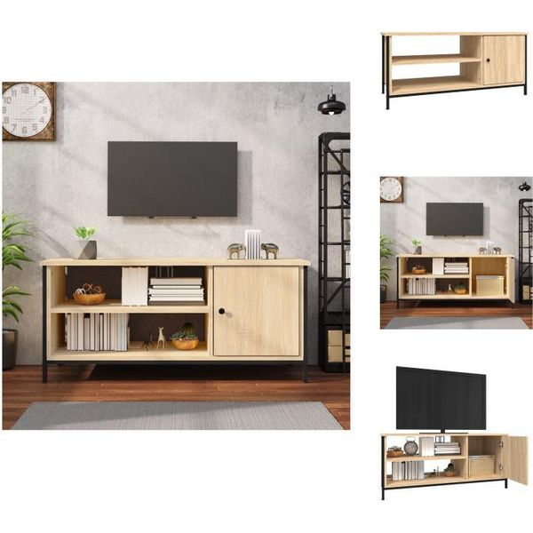 Mobile Tv Vidaxl Rovere Sonoma 100X40X45 Cm Materiale A Base Di Legno - Mobili Tv-image