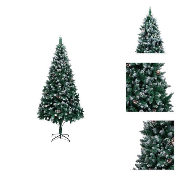 Vidaxl Albero Di Natale Artificiale Con Pigne E Neve 210 Cm - Alberi Di Natale-image