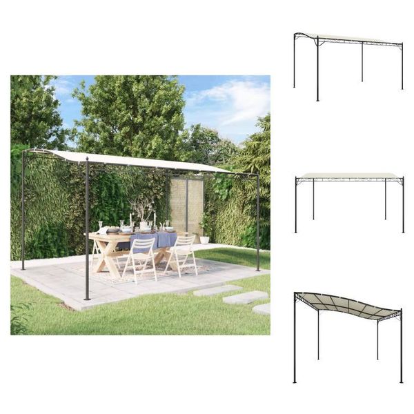 Vidaxl Tenda Da Sole Crema 4X3 M 180 G/M² In Tessuto E Acciaio - Padiglioni E Tende Per Feste-image