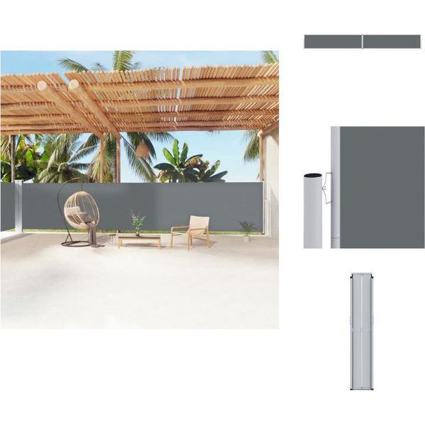 Vidaxl Tenda Laterale Estensibile Antracite 160X1200 Cm - Ombrelloni E Tende Da Sole-image