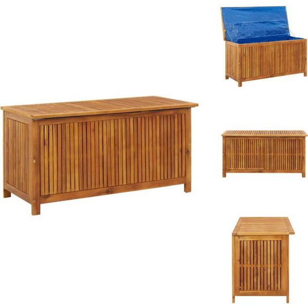 Vidaxl Cassetta Da Giardino 113X50X58 Cm In Legno Massiccio Di Acacia - Cassette Da Giardino-image