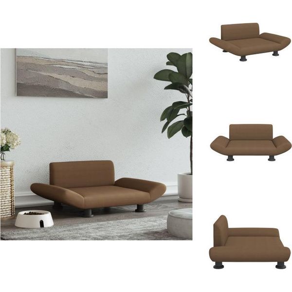 Vidaxl Letto Per Cani Marrone 70X45X28 Cm In Tessuto - Letti Per Cani-image