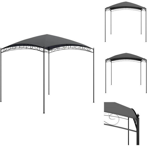 Vidaxl Pavilion 3X3X2,65 M Antracite 180 G/M² - Padiglioni E Tende Per Feste-image