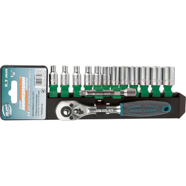 BrÜDer Mannesmann M29114 BrÜDer Mannesmann Set Di Chiavi A Bussola 1/4", 14 Pezzi"-image