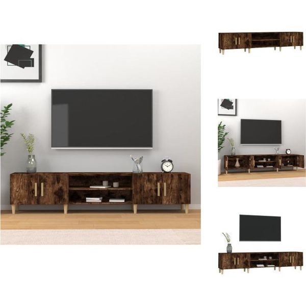 Mobile Tv Vidaxl Rovere Fumé 180X31,5X40 Cm Materiale A Base Di Legno - Mobili Tv-image
