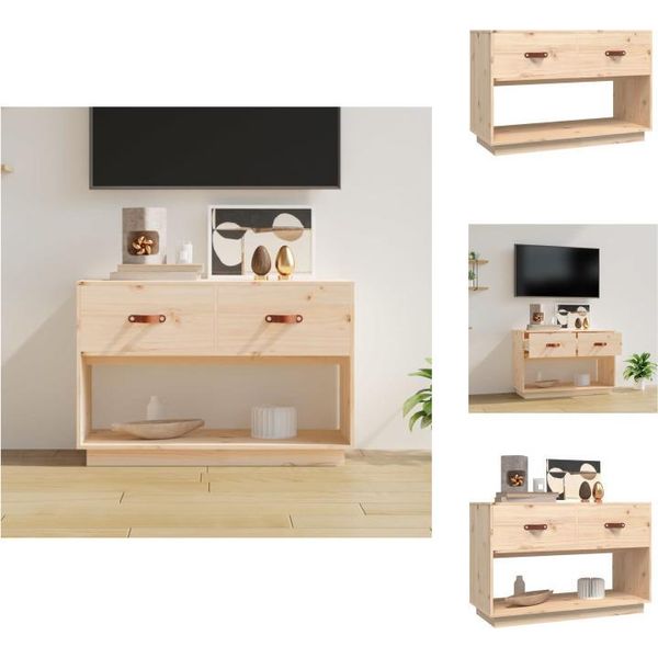 Mobile Tv Vidaxl 90X40X60 Cm In Legno Di Pino Massiccio - Mobili Tv-image