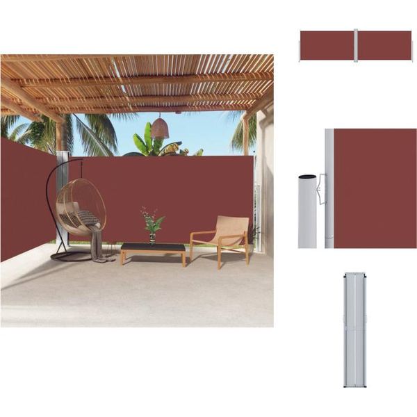 Vidaxl Tenda Laterale Estensibile Marrone 180X600 Cm - Ombrelloni E Tende Da Sole-image