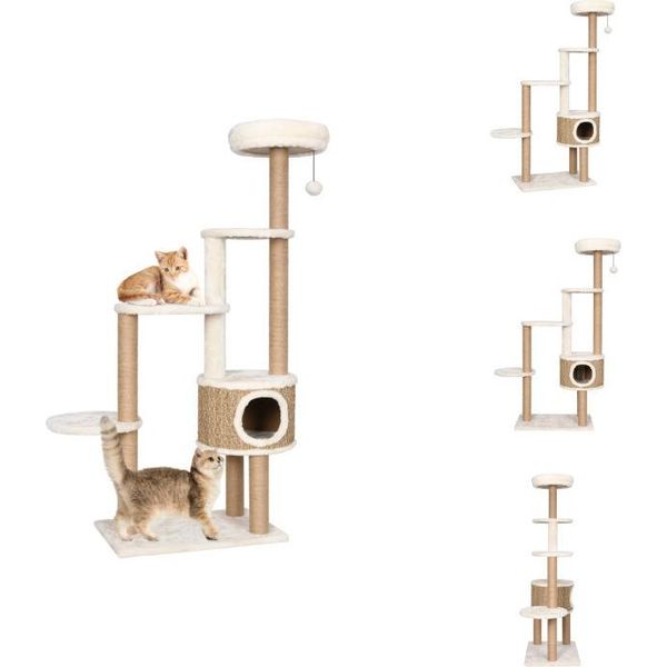Vidaxl Tiragraffi Per Gatti Con Cuscino Da 148 Cm In Erba Di Mare - Tiragraffi-image