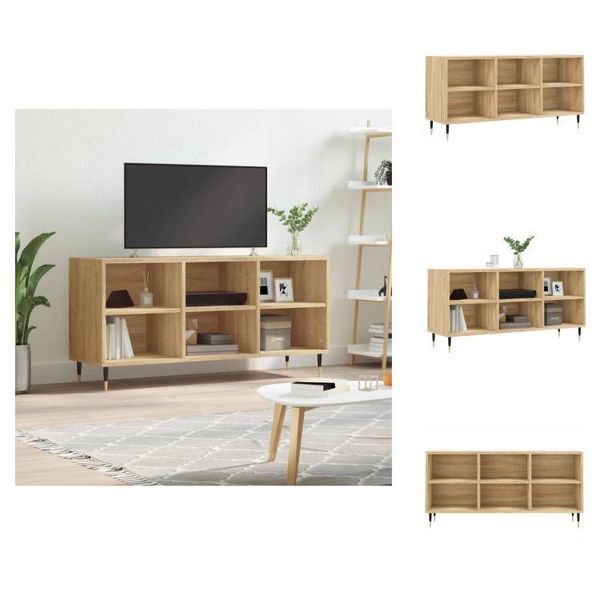 Mobile Tv Vidaxl Rovere Sonoma 103,5X30X50 Cm Materiale A Base Di Legno - Mobili Tv-image
