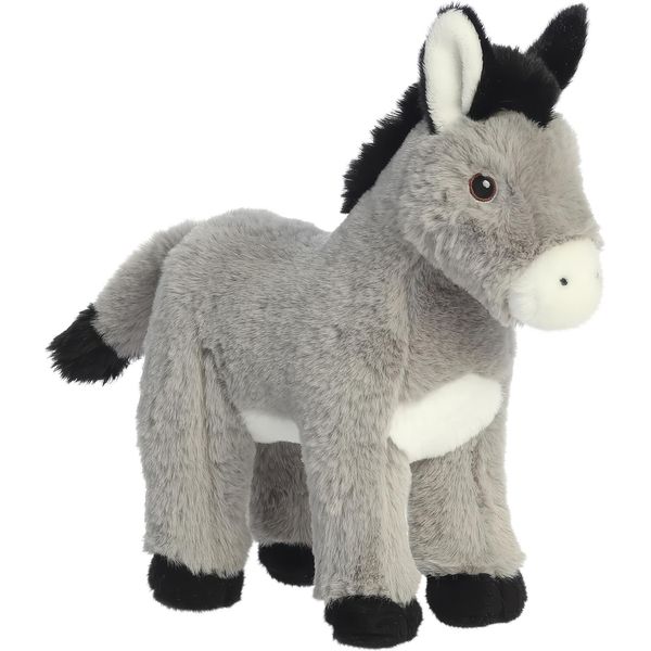 Aurora World Aurora, 35053, Asino Eco Nation, 28 Cm, Peluche, Grigio-image
