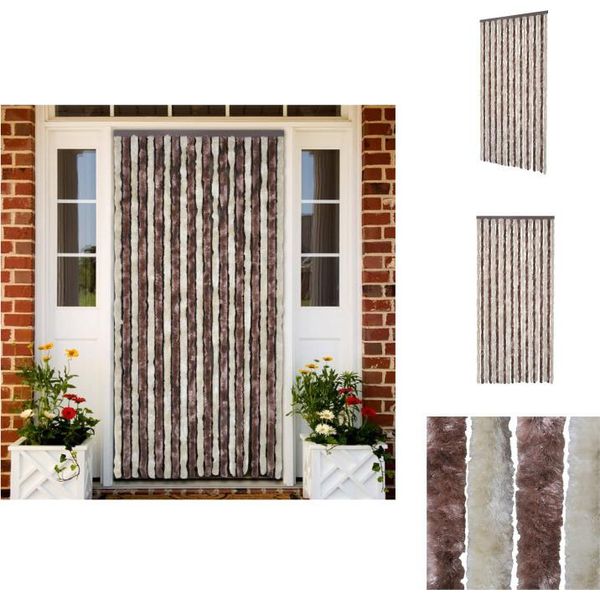 Vidaxl Tenda Zanzariera Beige E Marrone Chiaro 100X220 Cm In Ciniglia - Zanzariera-image