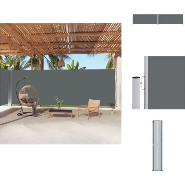Vidaxl Tenda Laterale Estensibile Antracite 220X1000 Cm - Ombrelloni E Tende Da Sole-image
