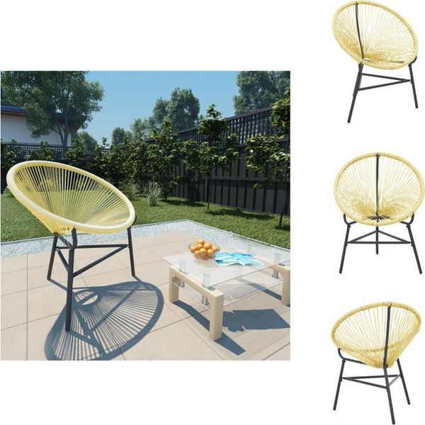 Vidaxl Sedia Da Giardino Acapulco Poly Rattan Beige - Sedie Da Giardino-image
