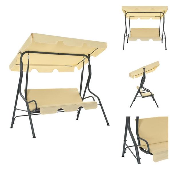 Vidaxl Dondolo Hollywood Bianco Crema 170×110×153 Cm - Dondoli Hollywood-image