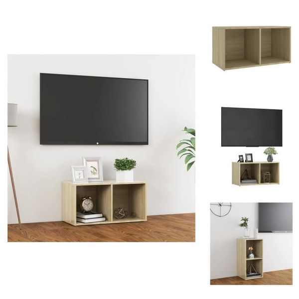 Mobile Tv Vidaxl Rovere Sonoma 72X35X36,5 Cm Materiale A Base Di Legno - Mobili Tv-image