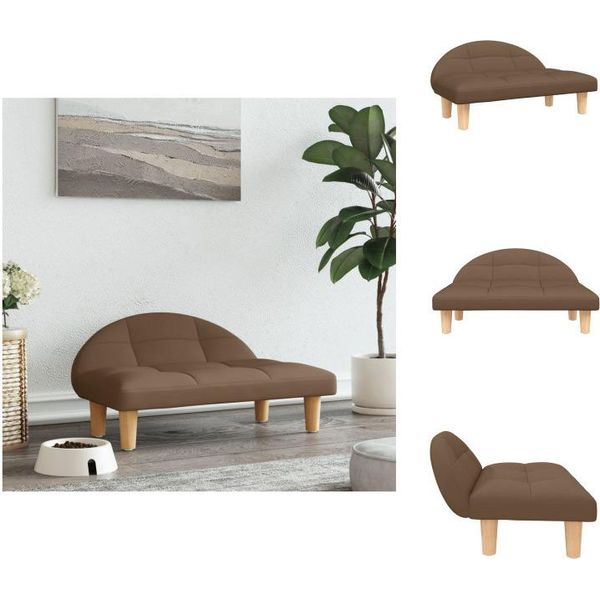 Vidaxl Letto Per Cani Marrone 70X52X30 Cm In Tessuto - Letti Per Cani-image