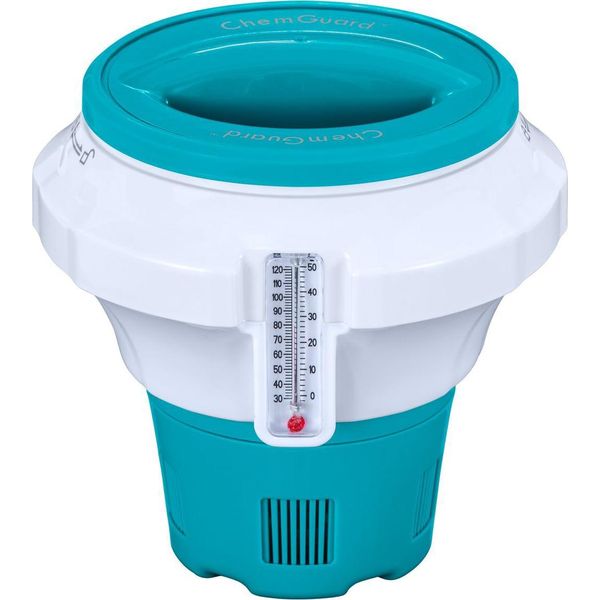 Galleggiante Dosatore Bestway® Con Guanto Protettivo Chemguard™ Ø 17,5 X 18,6 Cm-image