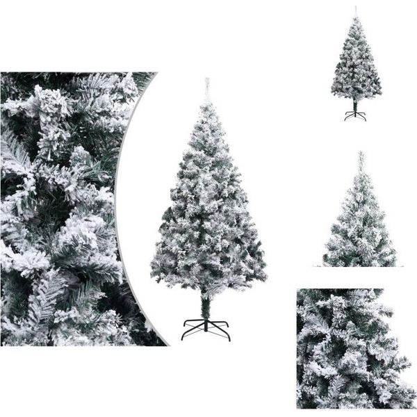 Vidaxl Albero Di Natale Artificiale Con Neve Verde 240 Cm Pvc - Alberi Di Natale-image