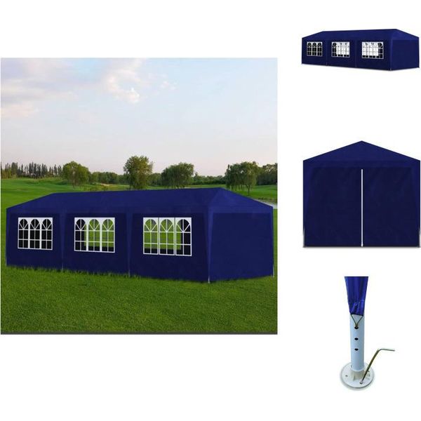 Vidaxl Tenda Per Feste 3X9 M Blu - Padiglioni E Tende Per Feste-image