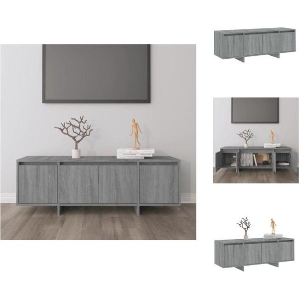 Mobile Tv Vidaxl Rovere Sonoma Grigio 120X30X40,5 Cm Materiale A Base Di Legno - Mobili Tv-image