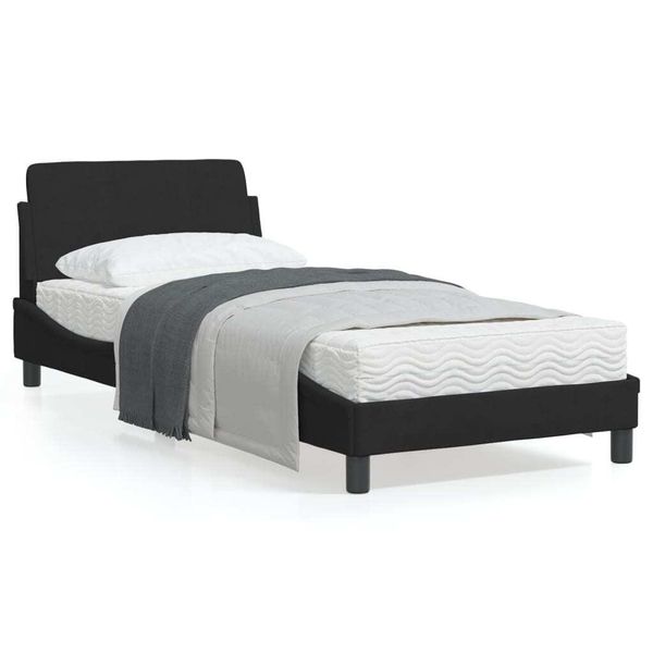 Vidaxl Struttura Letto Con Testiera "Dover"" Nera 80X200 Cm In Velluto"-image