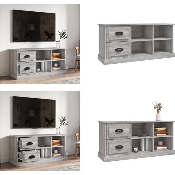 Vidaxl Mobile Tv Grigio Sonoma 102X35,5X47,5 Cm In Legno - Mobile Tv - Mobili Tv - Mobili Tv - Porta Tv-image