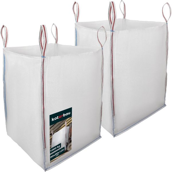 Kotarbau® 2 Pezzi Sacchi Grandi 90X90X120 Cm Sacco Per Rifiuti Da Giardino Aperto In Modo Stabile 1000 Kg Pp Sacchi Per Rifiuti Da Giardino Sacchi Per Alberi Sacchi Da Giardino Sacchi Per Macerie Sacchi Per Macerie Accessori Da Giardino-image