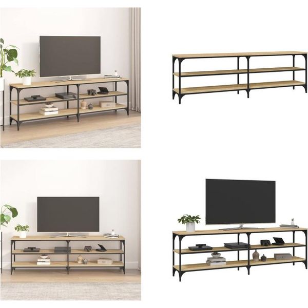 Mobile Tv Vidaxl Rovere Sonoma 160X30X50 Cm Materiale A Base Di Legno - Mobile Tv - Mobile Tv - Porta Tv - Mobili Tv-image