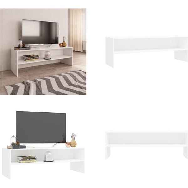 Vidaxl Mobile Tv Bianco 120X40X40 Cm In Legno - Mobile Tv - Mobile Tv - Tavolo Tv - Tavoli Tv-image