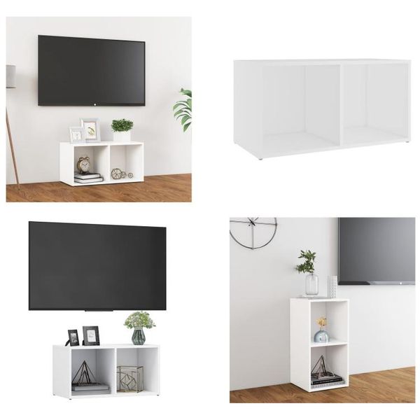 Mobile Tv Vidaxl Bianco 72X35X36,5 Cm Materiale A Base Di Legno - Mobile Tv - Mobili Tv - Mobile Tv - Mobile Tv-image