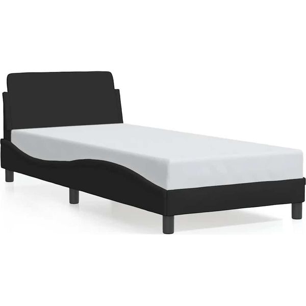 Vidaxl Struttura Letto Con Testiera "Dover"" Nera 80X200 Cm In Tessuto"-image