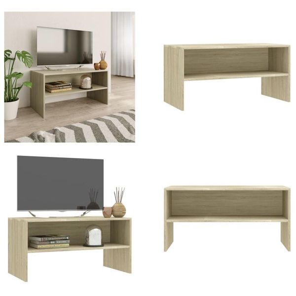 Mobile Tv Vidaxl Rovere Sonoma 80X40X40 Cm In Legno - Mobile Tv - Mobile Tv - Tavolo Tv - Tavoli Tv-image