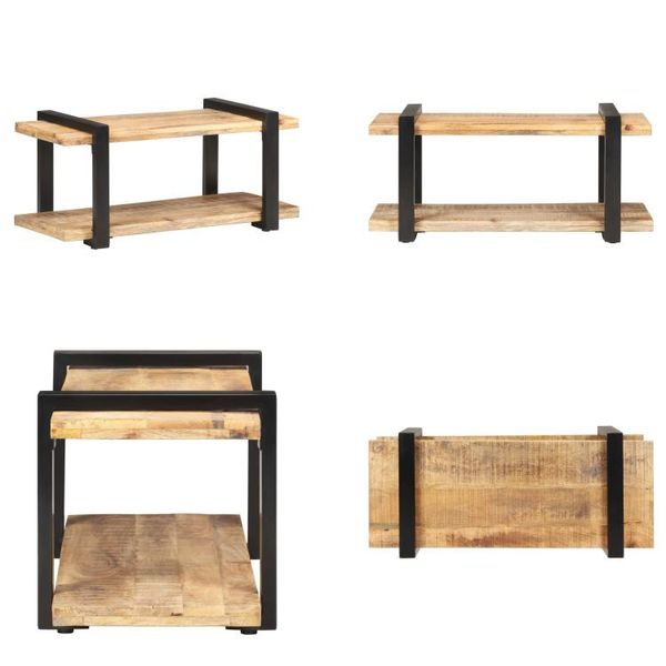 Vidaxl Mobile Tv 90X40X40 Cm Legno Di Mango Grezzo - Mobile Tv - Mobili Tv - Mobile Tv In Legno - Mobili Tv In Legno-image