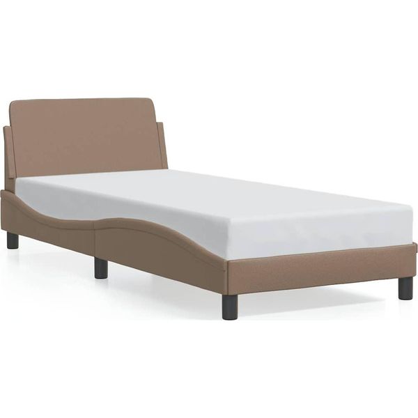 Vidaxl Struttura Letto "Dover"" Cappuccino-Marrone 80X200 Cm In Pelle Finta"-image