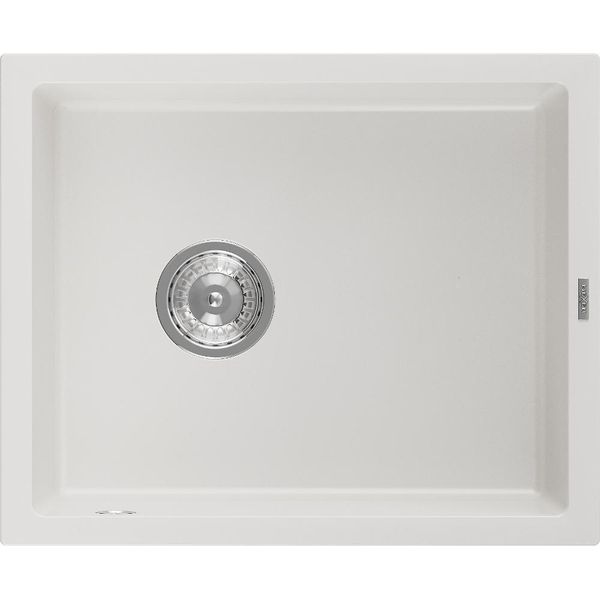 Mexen Pedro Lavello In Granito 1-Vascello 560 X 460 Mm, Bianco, Sifone Cromato - 6508561000-20-image