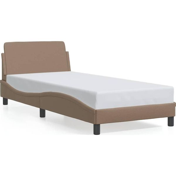 Vidaxl Struttura Letto "Dover"" Cappuccino-Marrone 90X190 Cm In Pelle Finta"-image