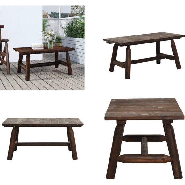 Vidaxl Tavolino 90X50X41 Cm In Legno Massiccio Di Abete - Tavolino - Tavoli Da Caffè - Tavolino - Tavolino Da Salotto-image