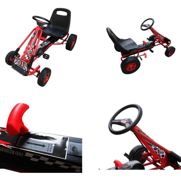Go Kart Rosso 96 X 60 X 56 Cm - Veicolo Per Bambini - Veicoli Per Bambini - Go-Kart Per Bambini - Go-Kart-image